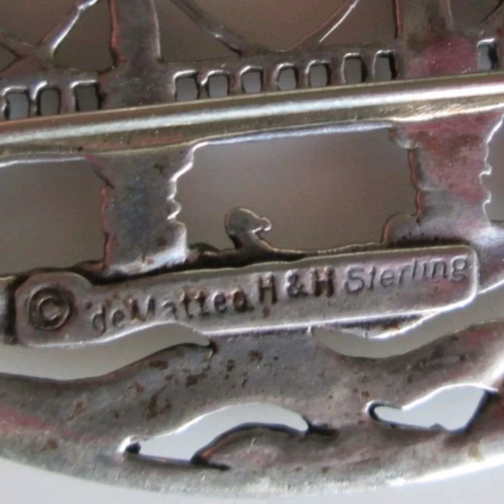 DeMatteo Vintage Sterling Silver Brooch